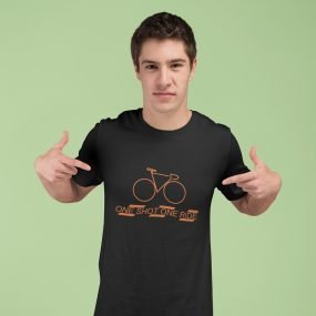 Man Bike Logo Black T-shirt