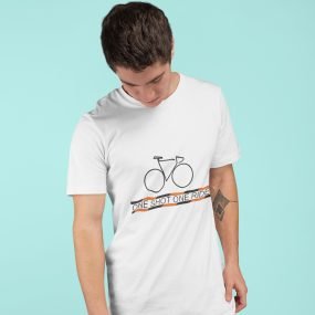 Man Bike Logo White T-Shirt