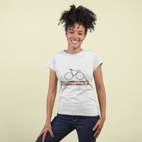 Woman Bike Logo White T-shirt