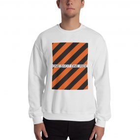 Man Urban Stripes Front White Sweatshirt