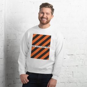 Man Urban Stripes Front White Sweatshirt